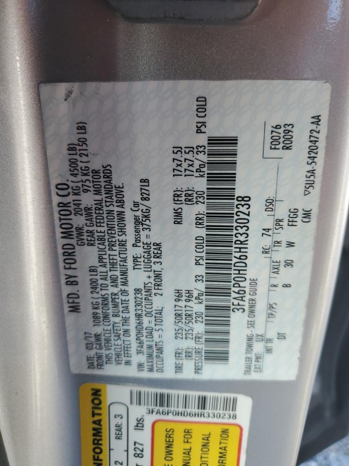 2017 FORD FUSION