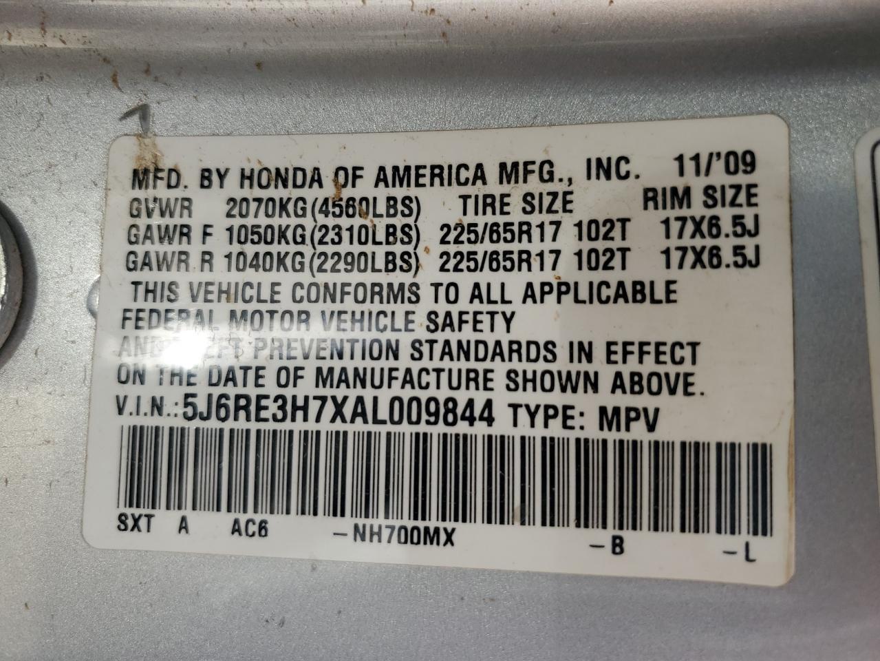 2010 HONDA CR-V