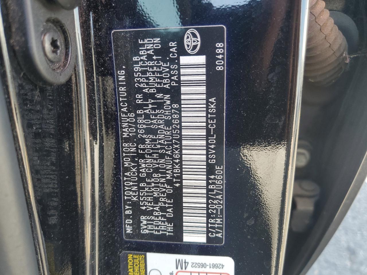 2007 TOYOTA CAMRY