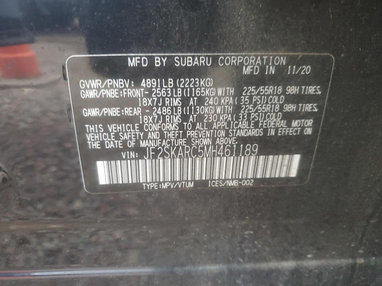 2021 SUBARU FORESTER