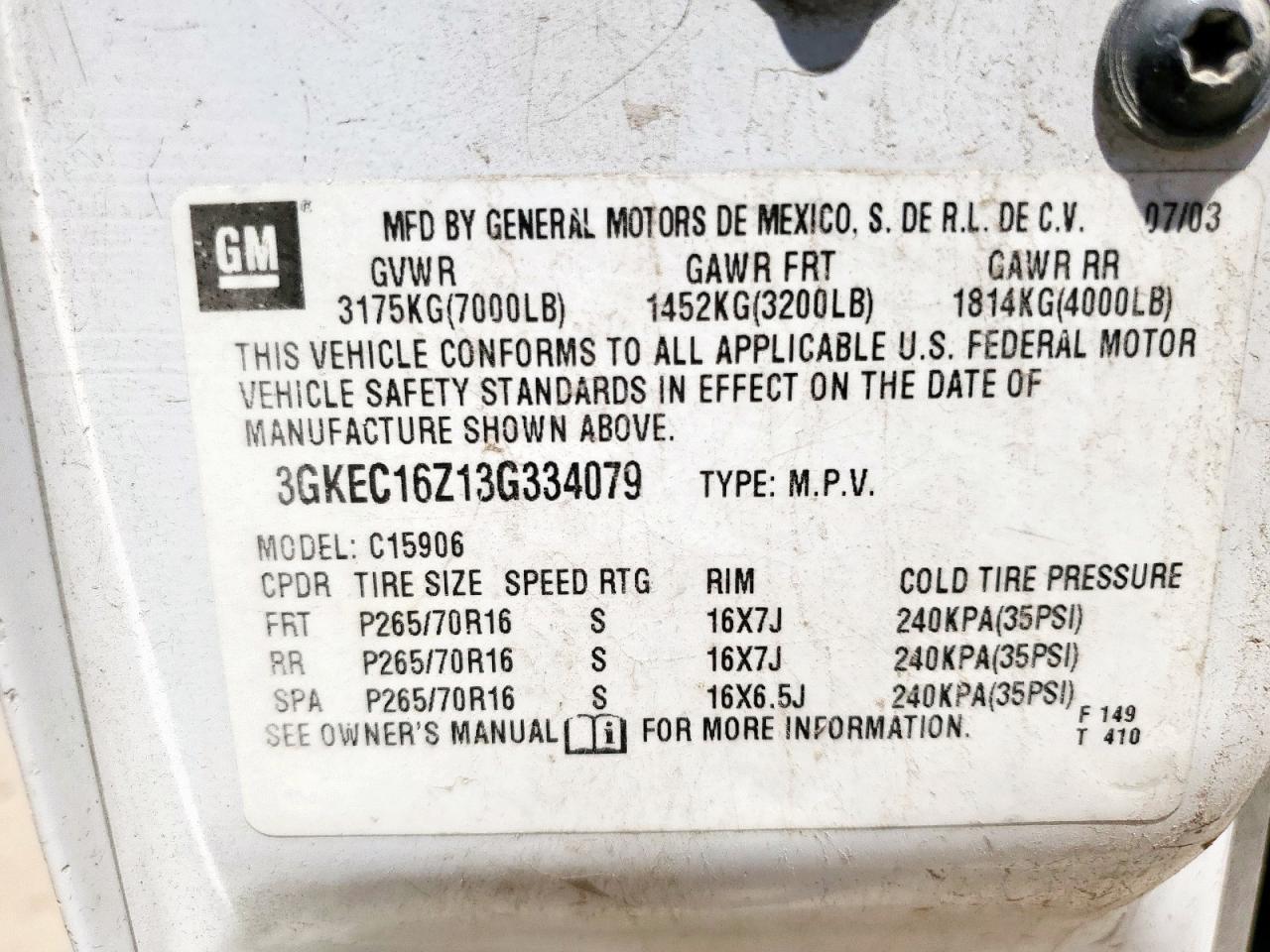 2003 GMC Yukon XL