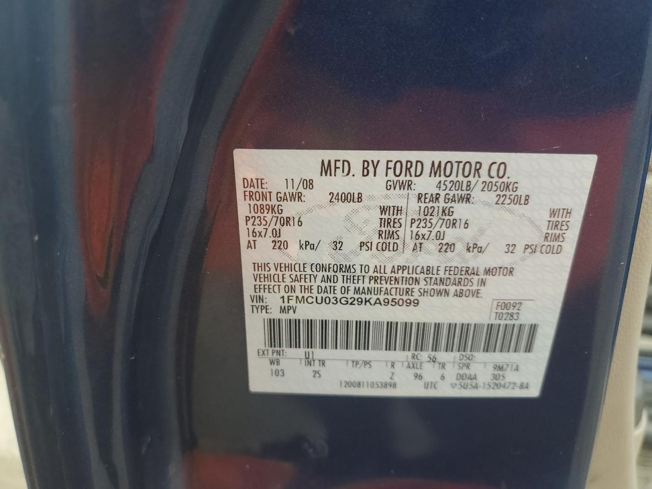 2009 FORD ESCAPE