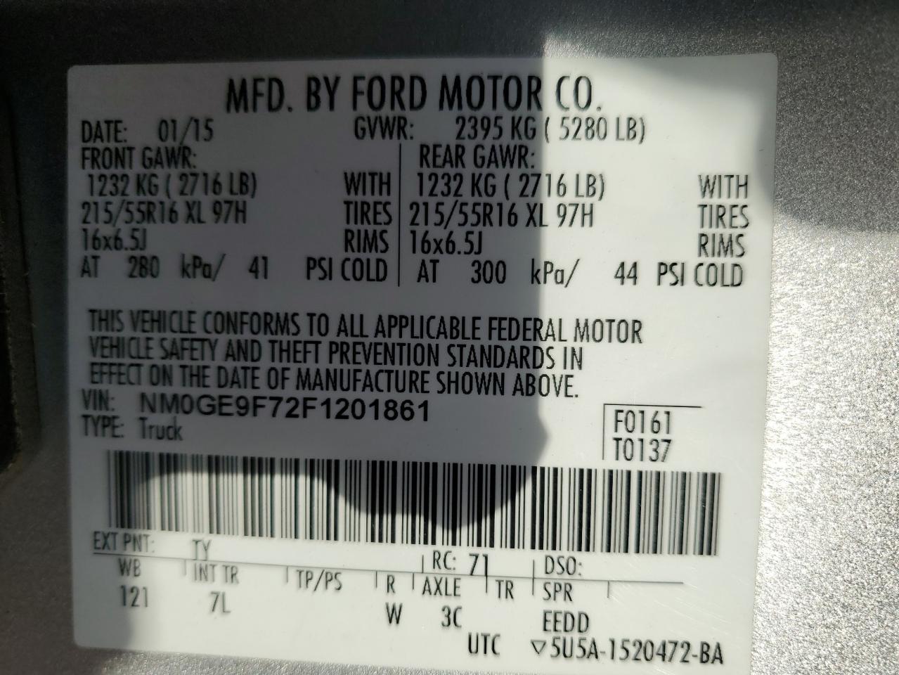 2015 FORD TRANSIT CONNECT