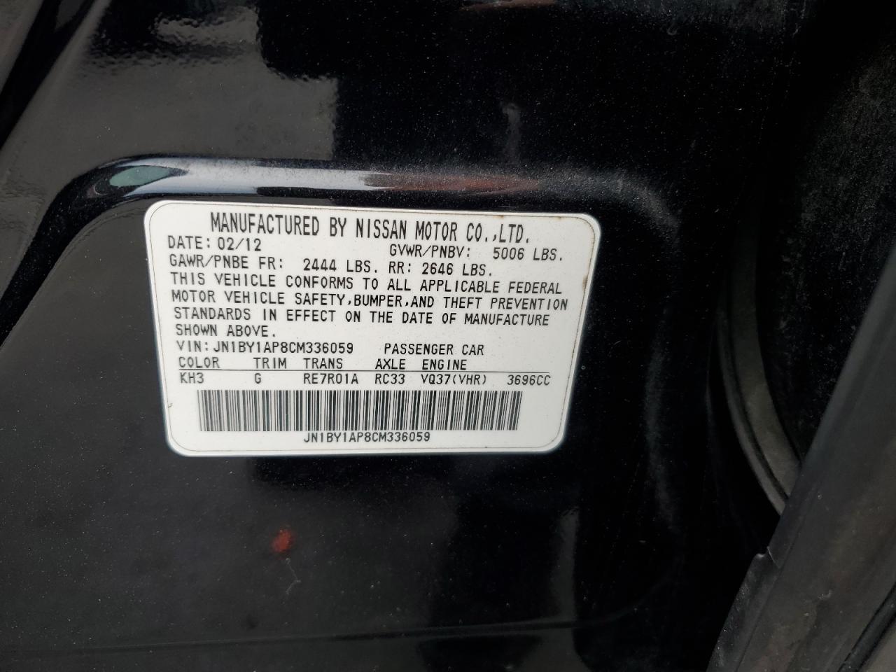 2012 INFINITI M37