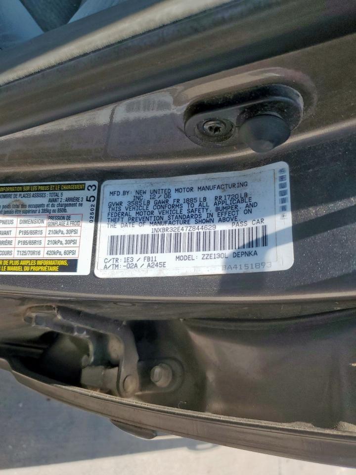 2007 TOYOTA COROLLA