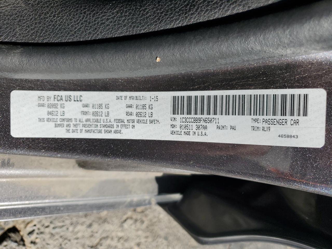 2015 CHRYSLER 200
