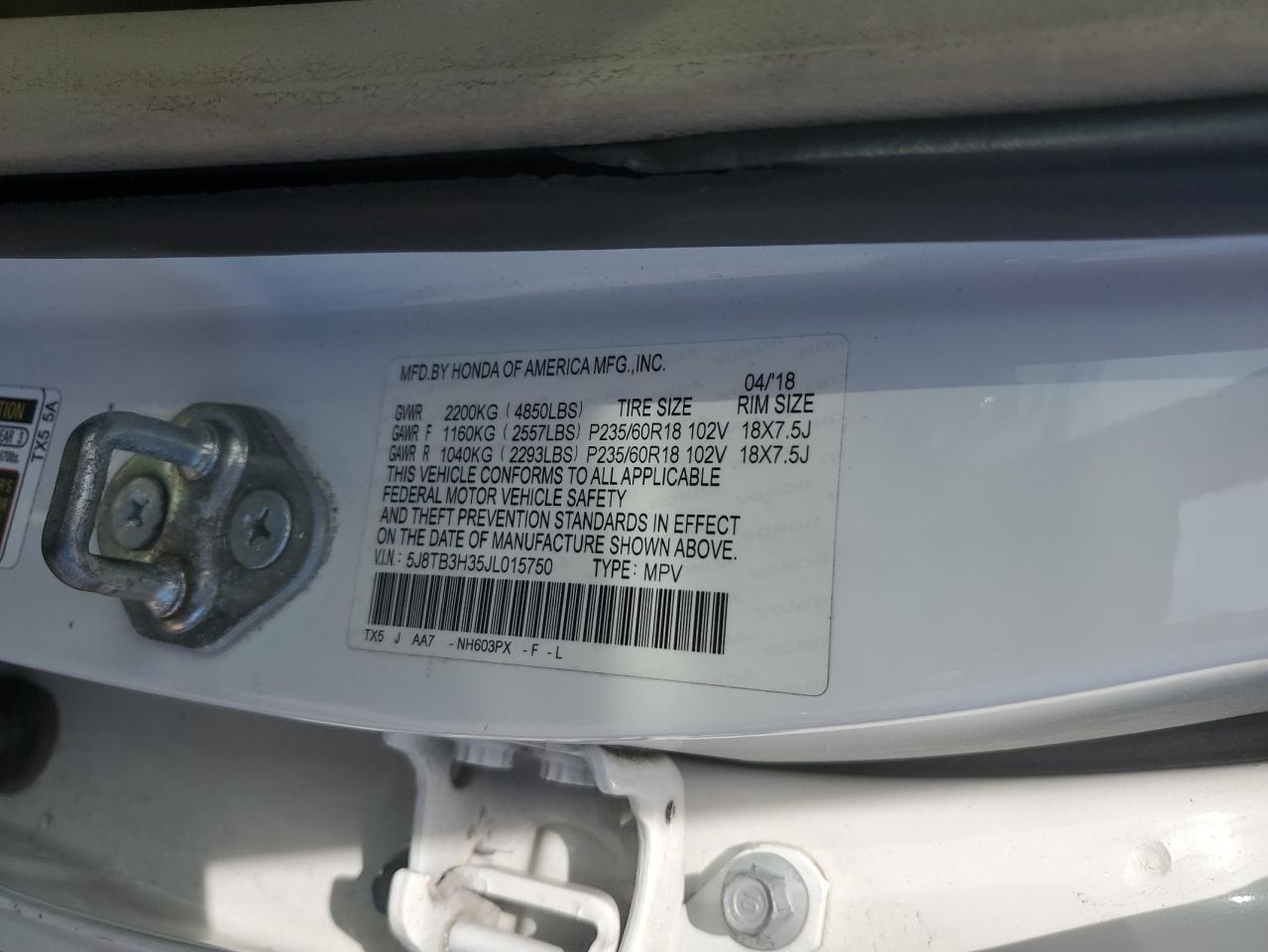2018 ACURA RDX