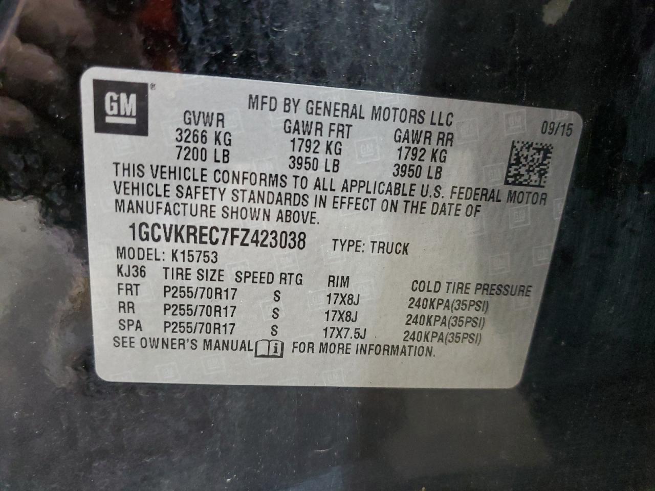 2015 CHEVROLET Silverado