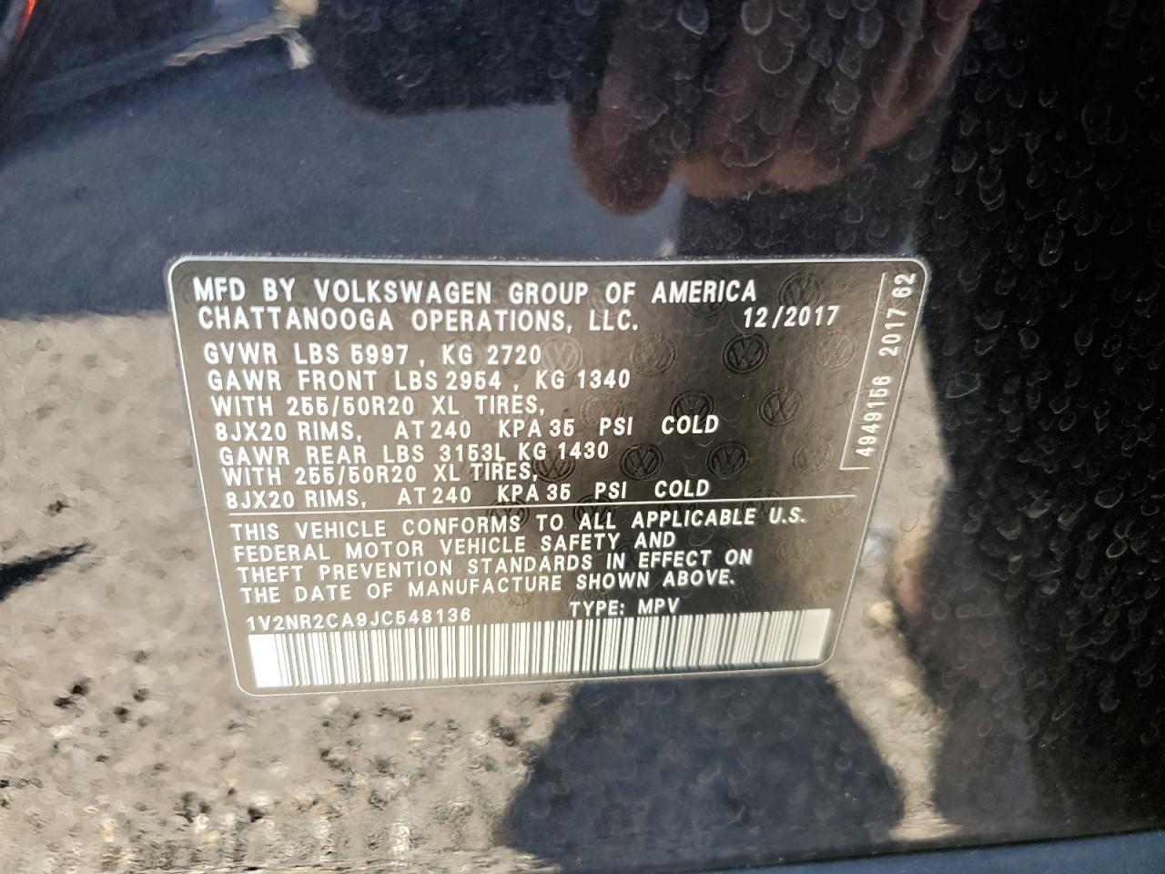 2018 VOLKSWAGEN ATLAS