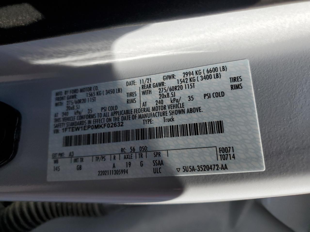 2021 FORD F-150