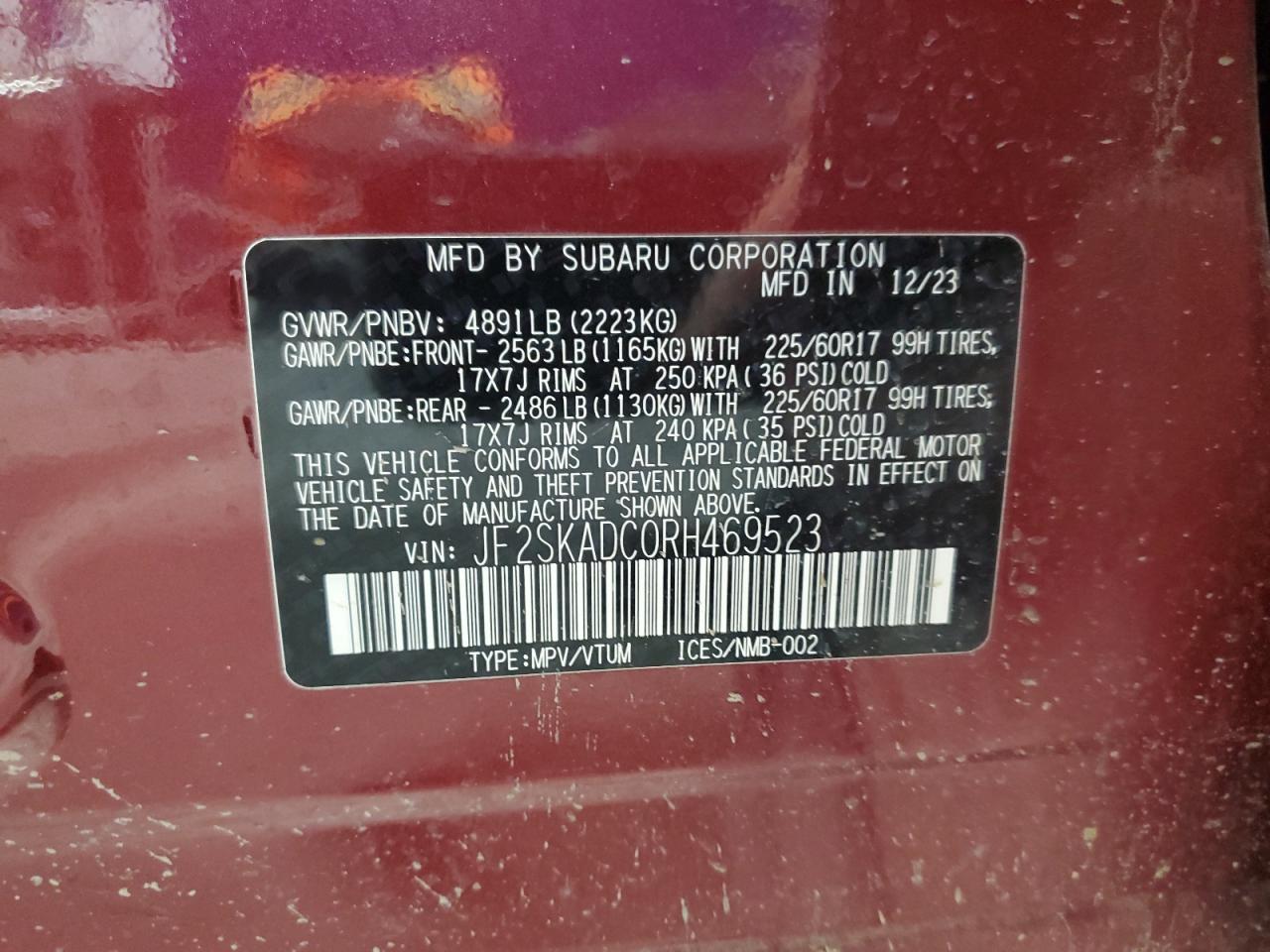 2024 SUBARU FORESTER
