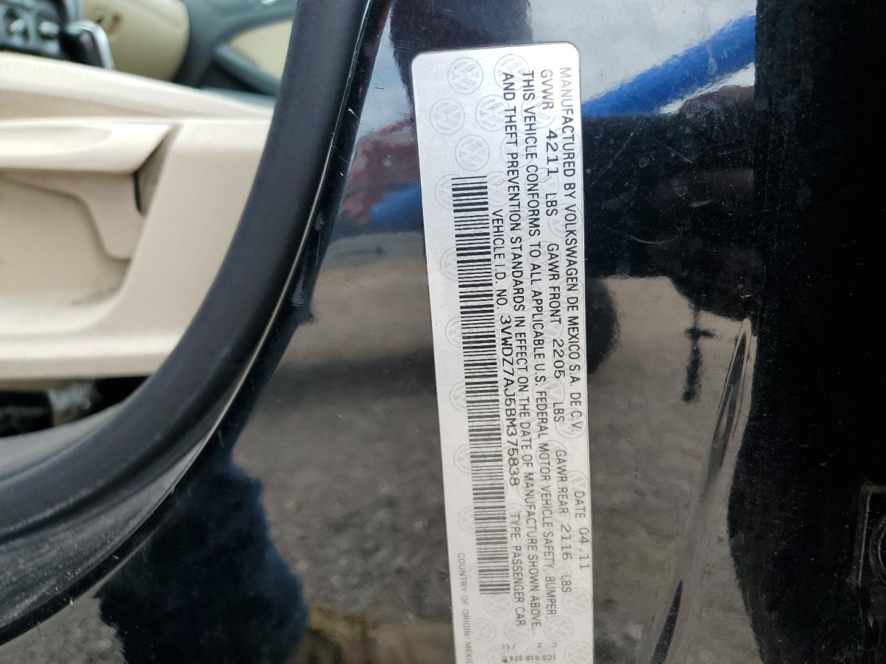 2011 VOLKSWAGEN JETTA