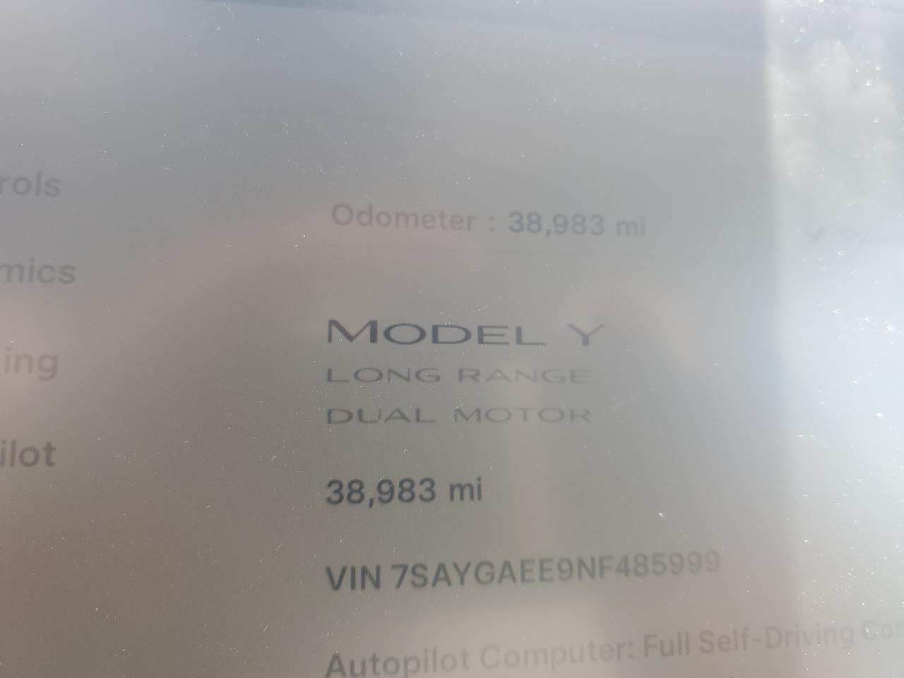 2022 TESLA MODEL Y