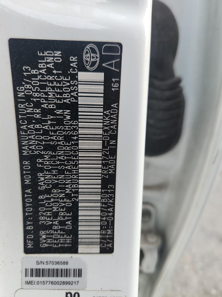 2014 TOYOTA COROLLA