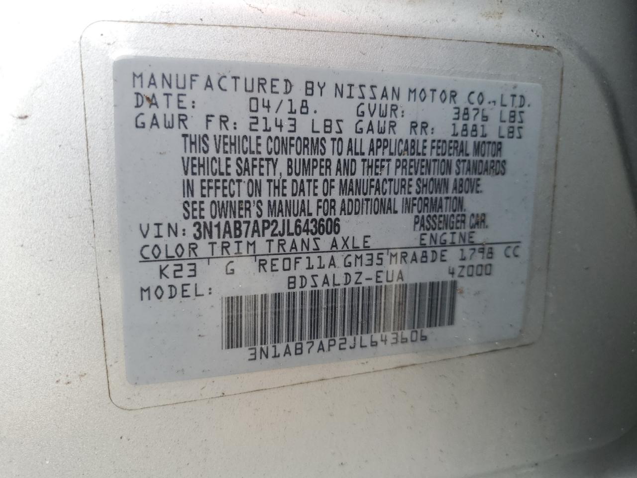 2018 NISSAN SENTRA