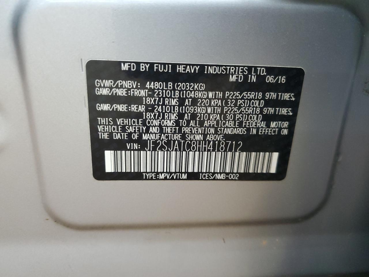 2017 SUBARU FORESTER