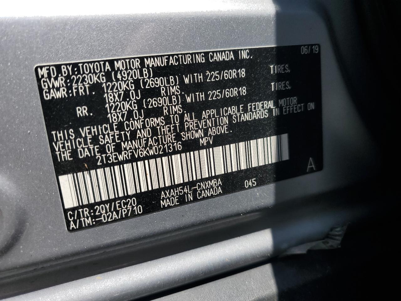 2019 TOYOTA RAV4