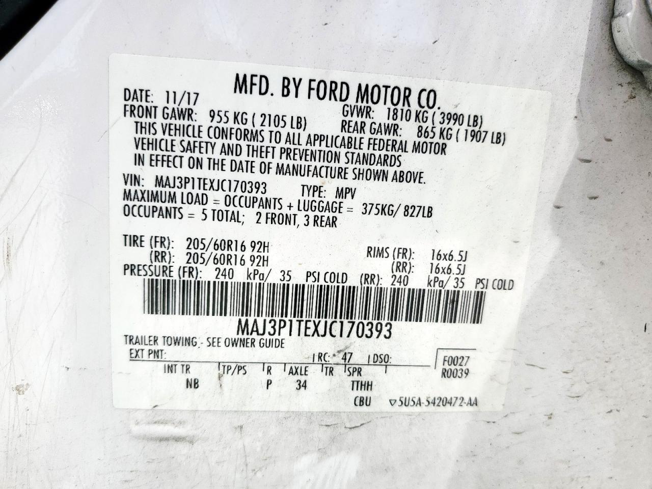 2018 FORD EcoSport