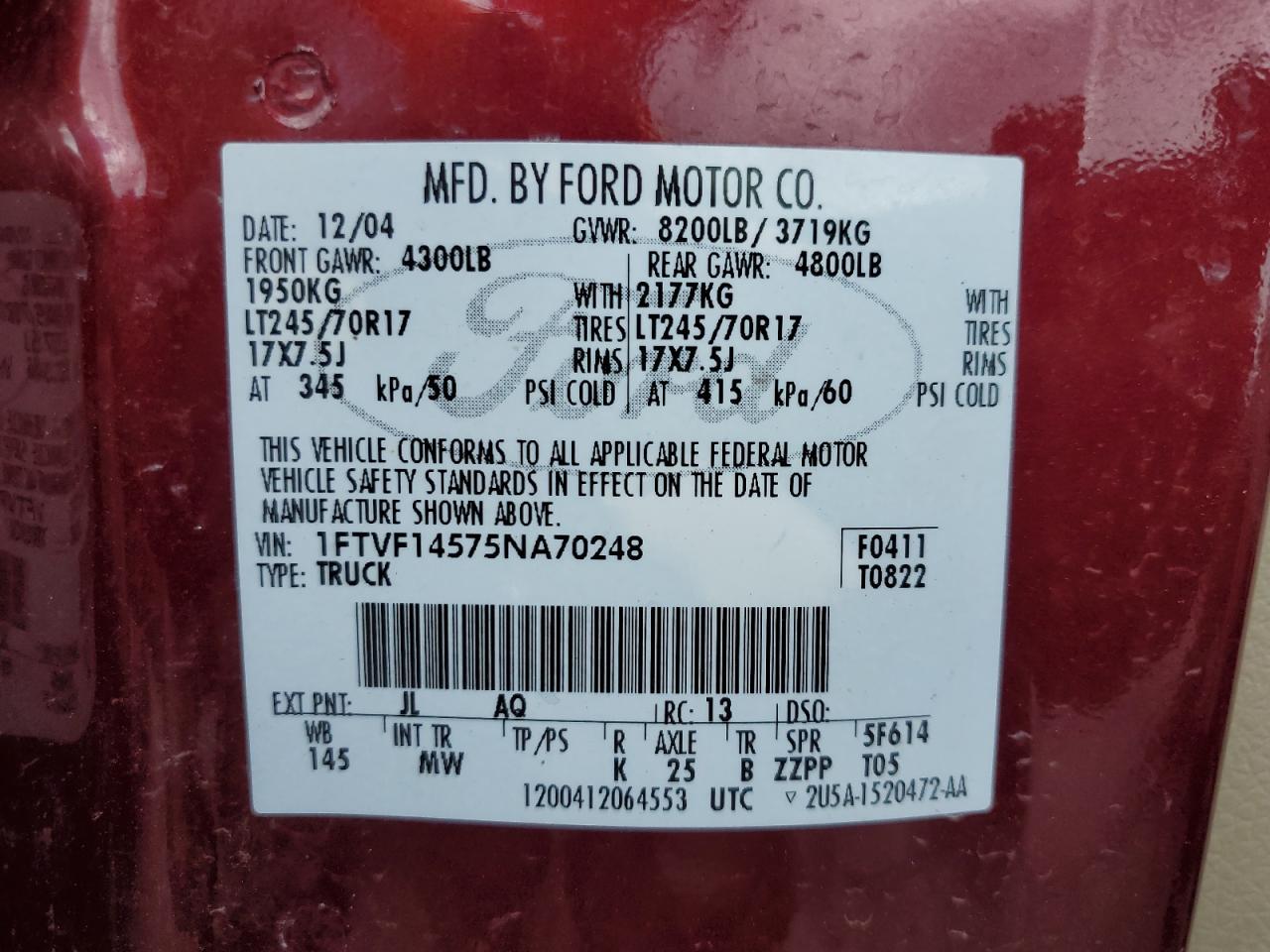2005 FORD F-150