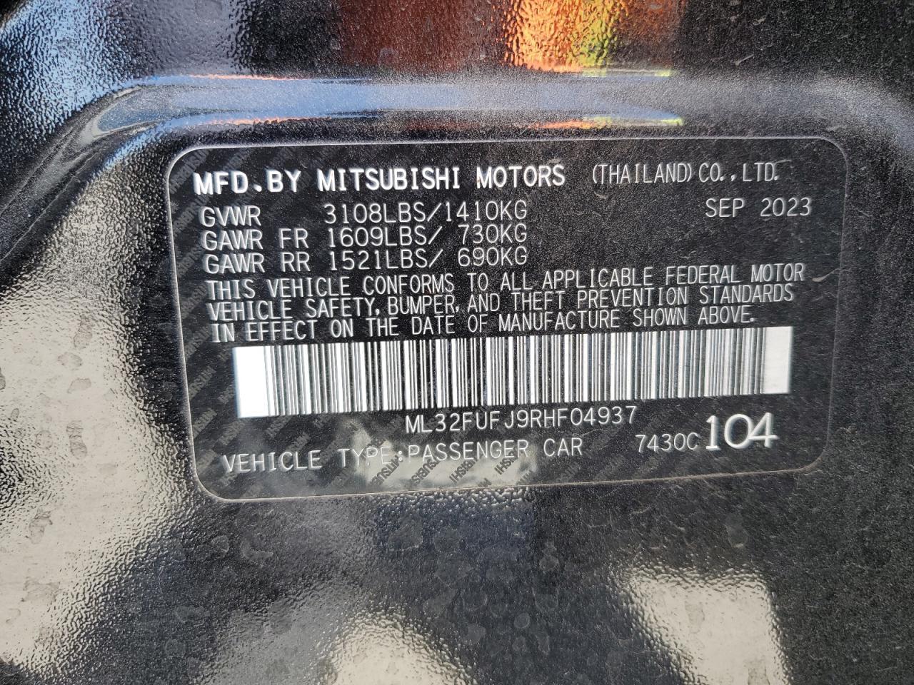 2024 MITSUBISHI MIRAGE