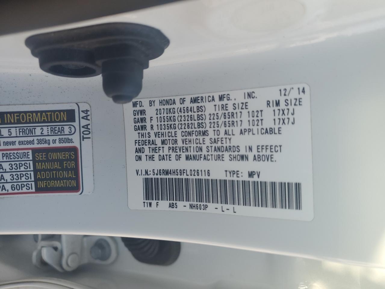 2015 HONDA CR-V