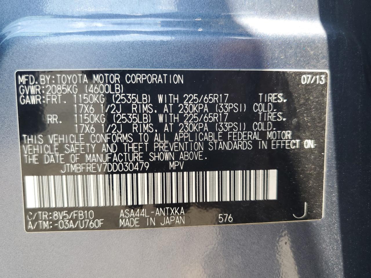 2013 TOYOTA RAV4