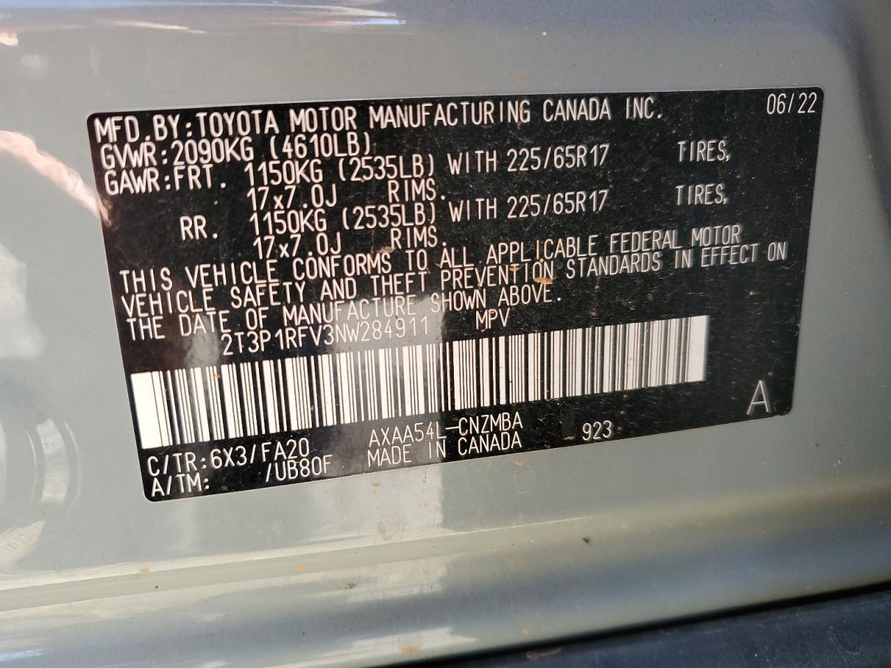 2022 TOYOTA RAV4