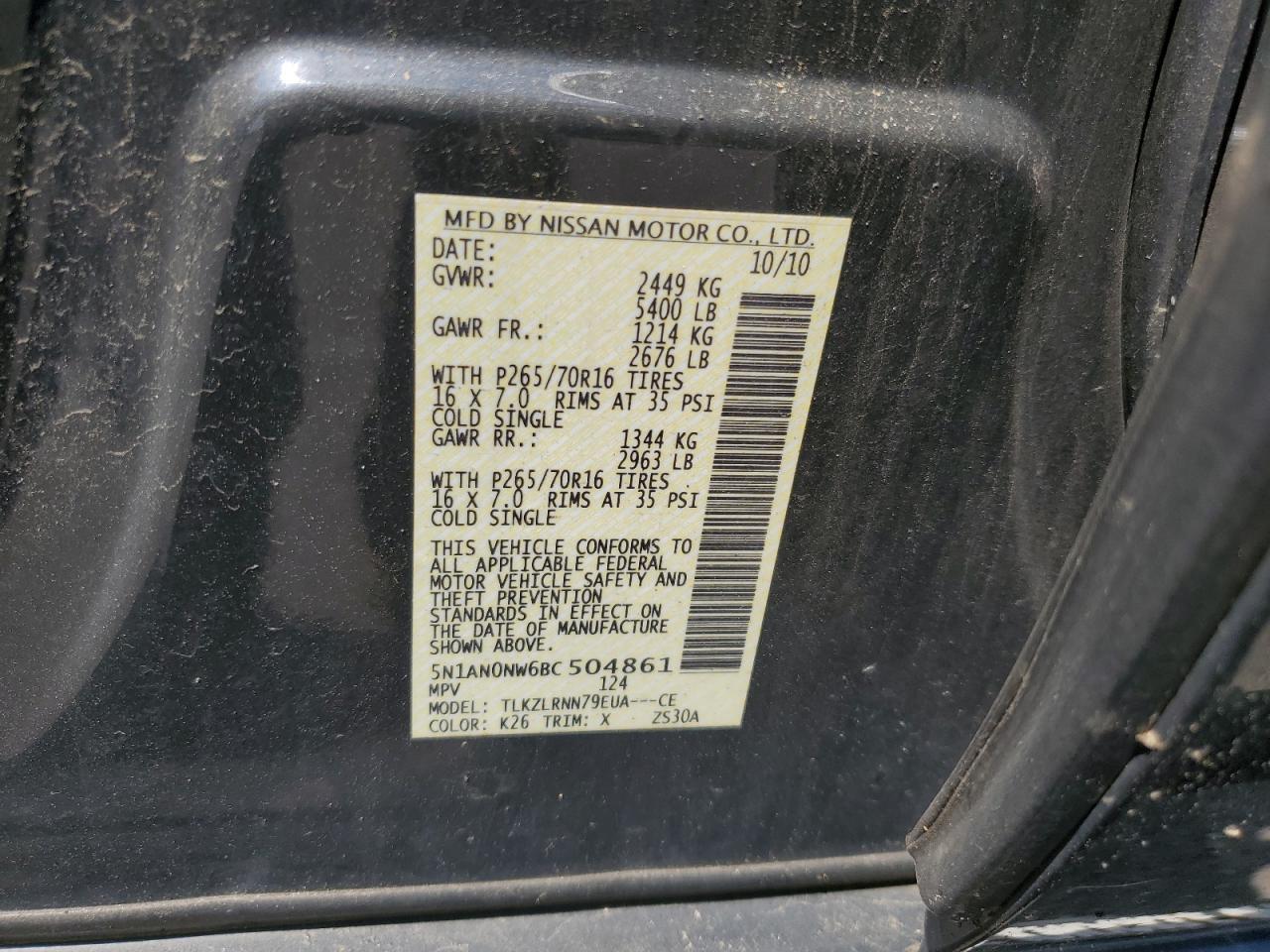 2011 NISSAN Xterra