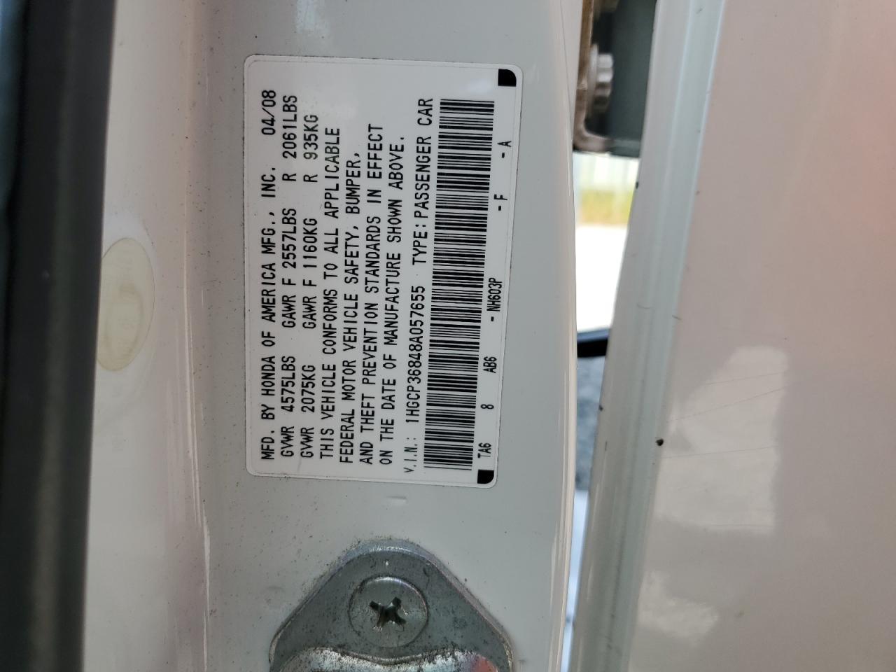 2008 HONDA ACCORD