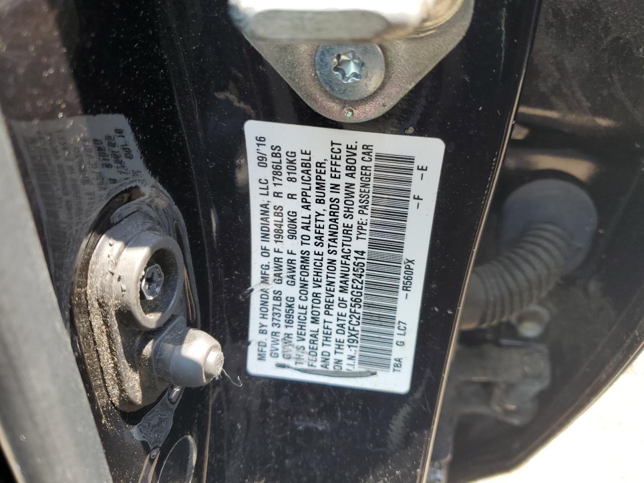 2016 HONDA CIVIC