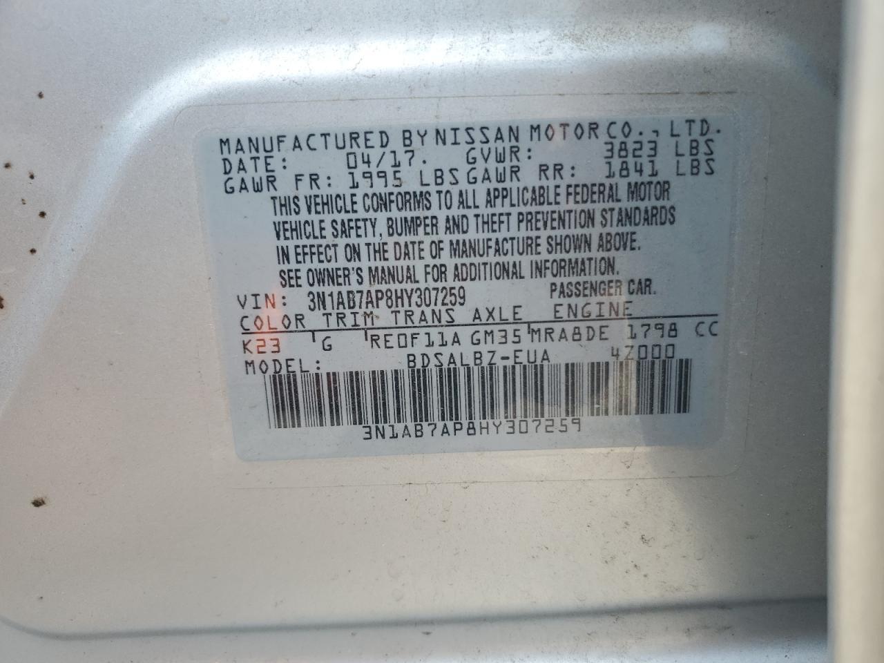 2017 NISSAN SENTRA