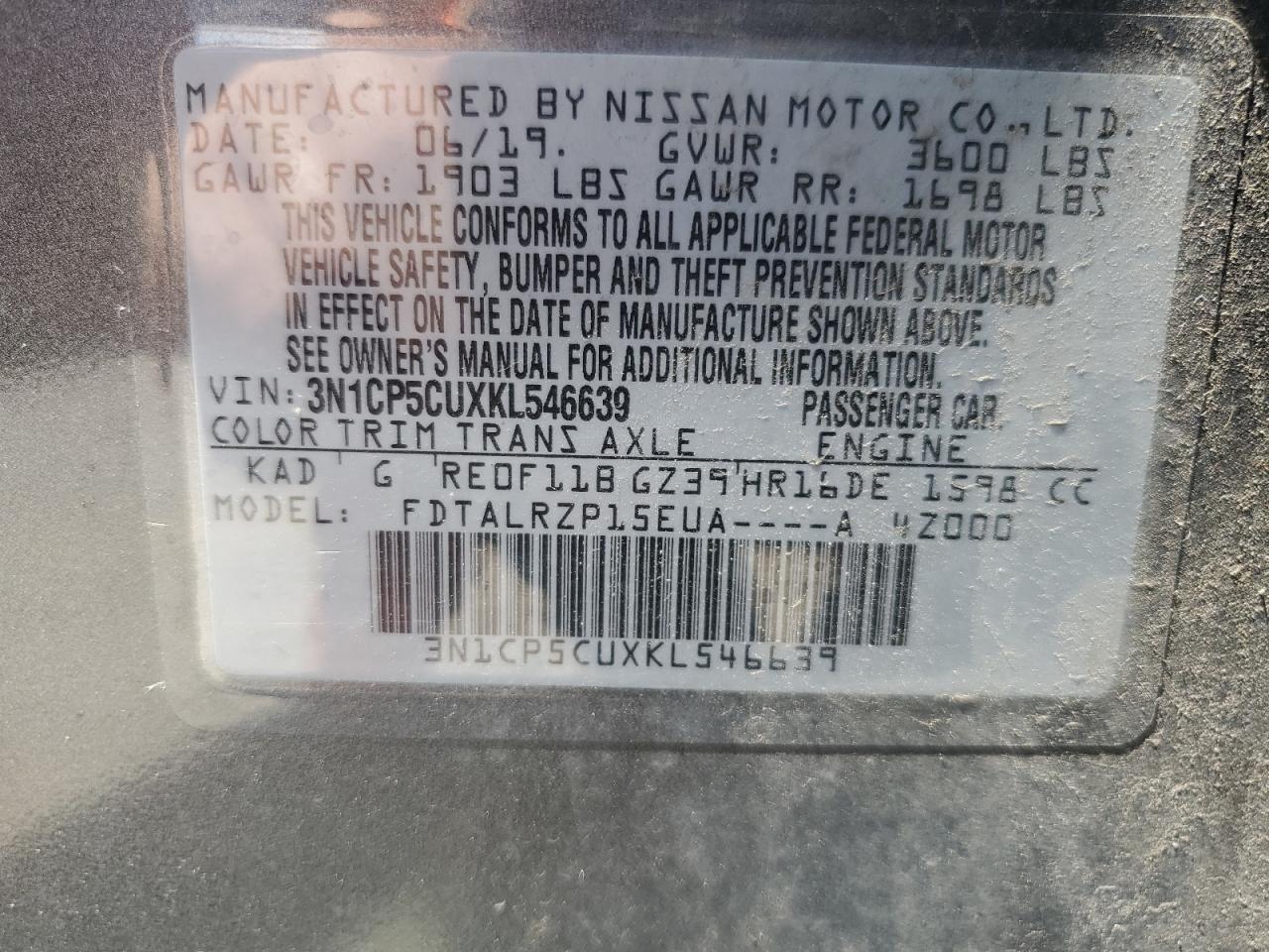 2019 NISSAN KICKS