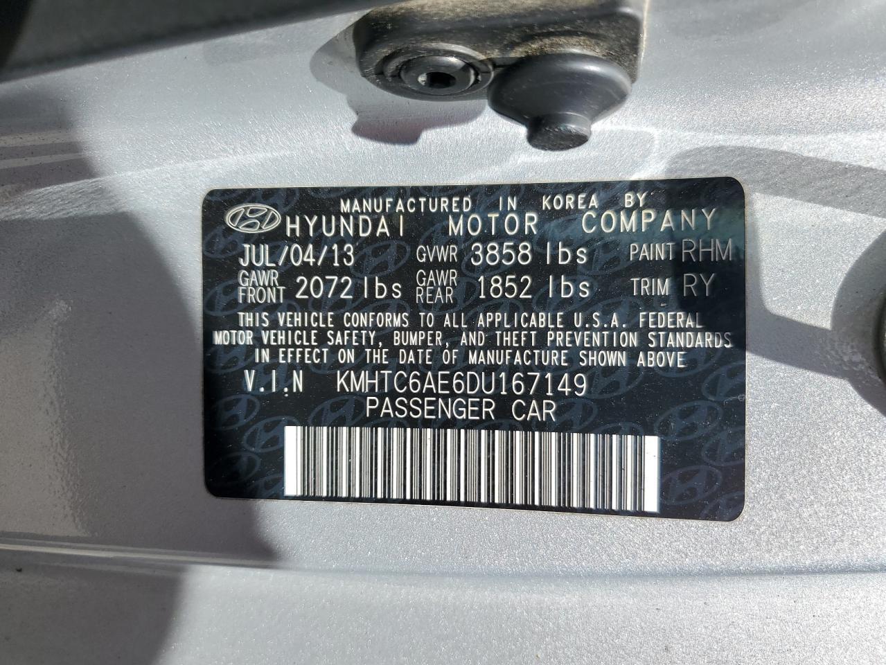2013 HYUNDAI VELOSTER