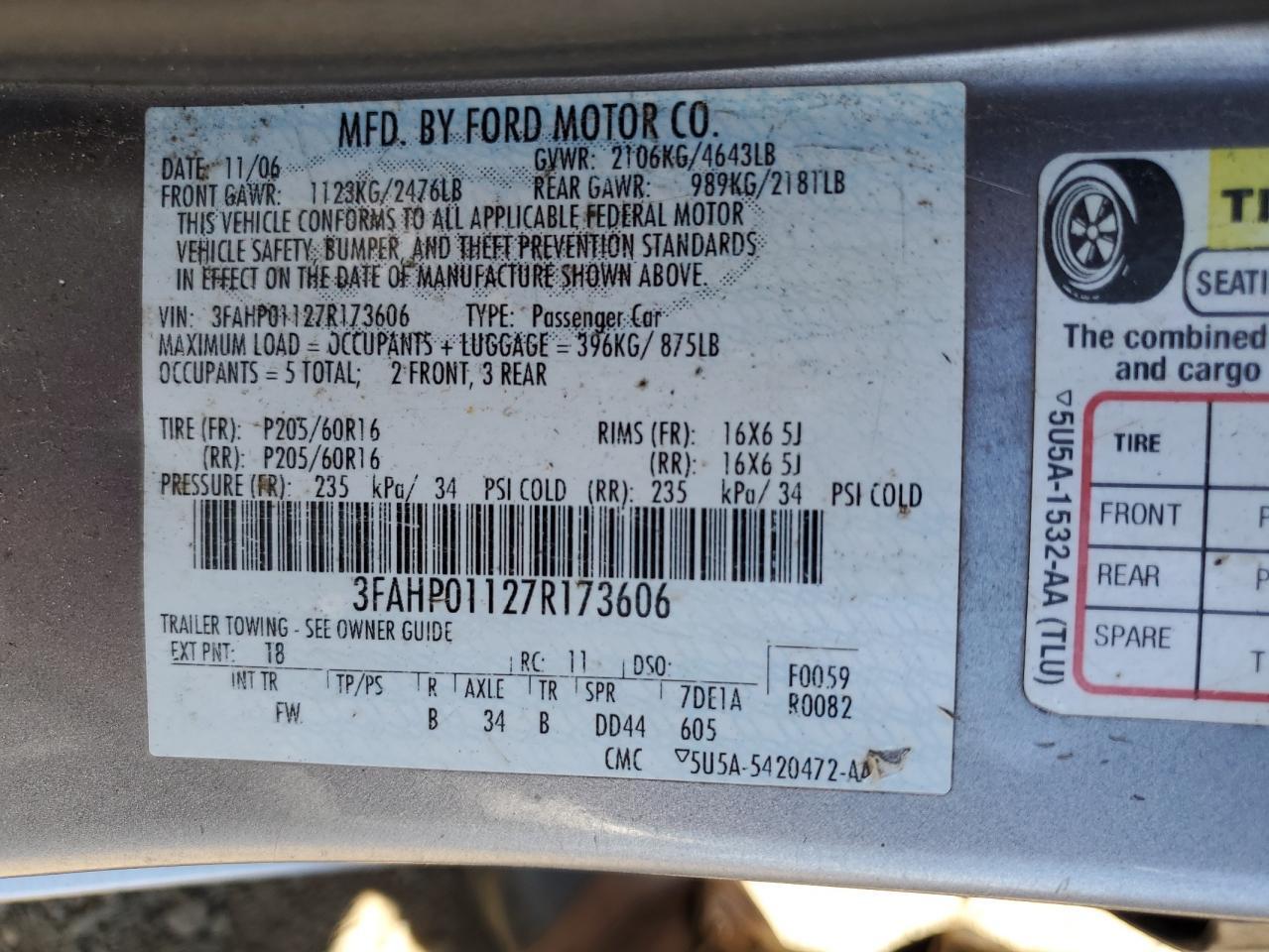 2007 FORD FUSION