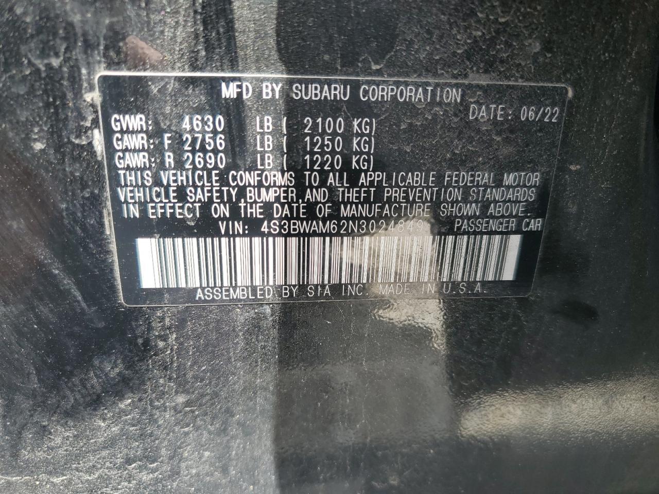 2022 SUBARU Legacy