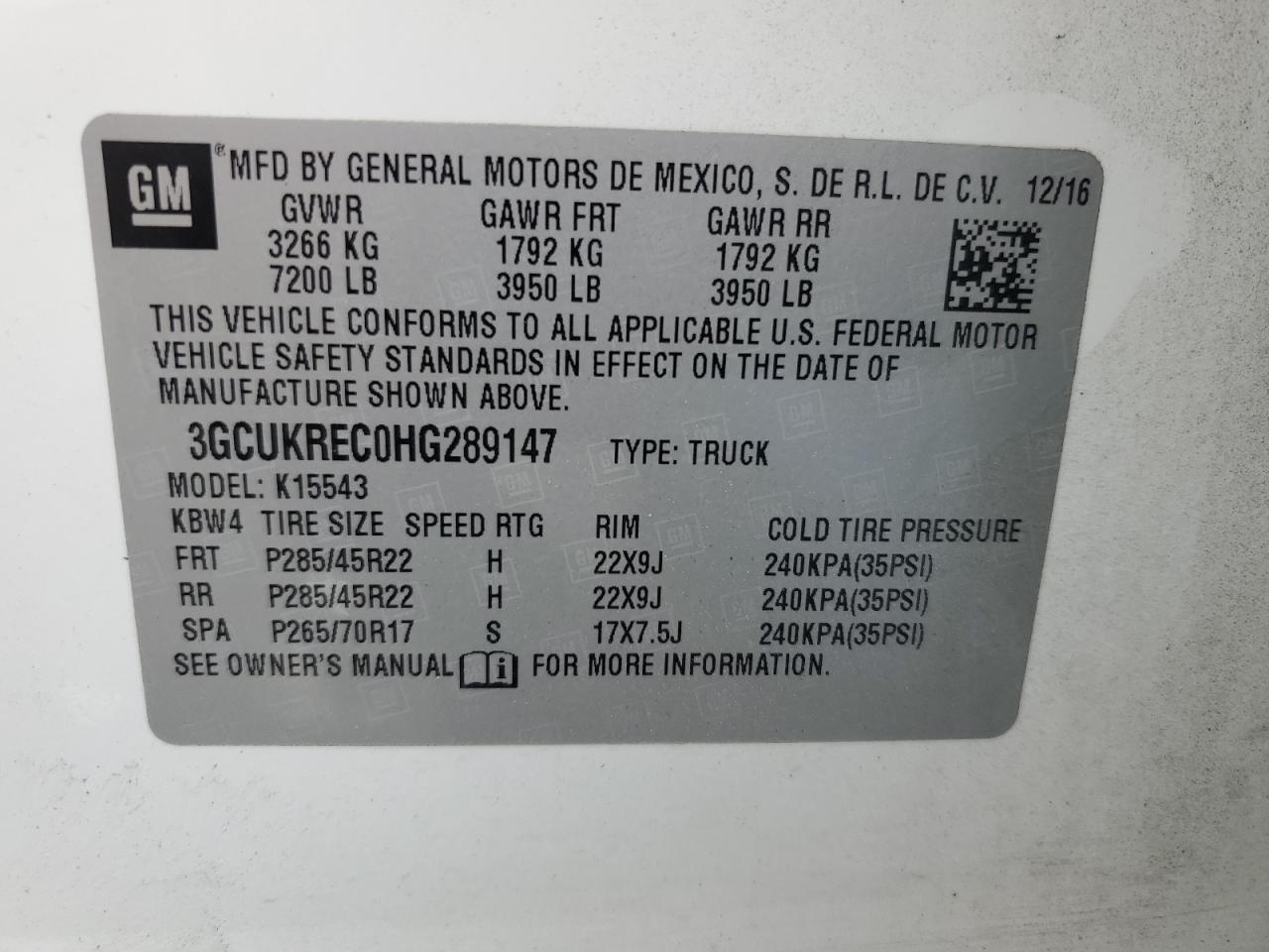 2017 CHEVROLET Silverado