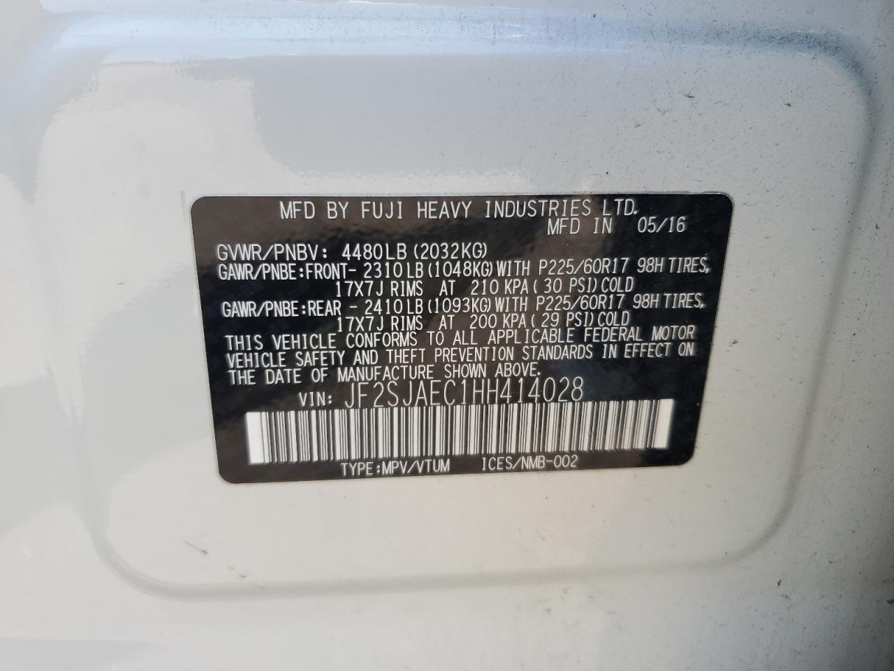 2017 SUBARU FORESTER