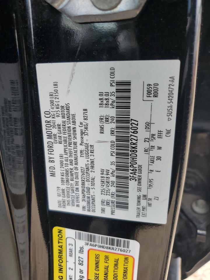 2019 FORD FUSION