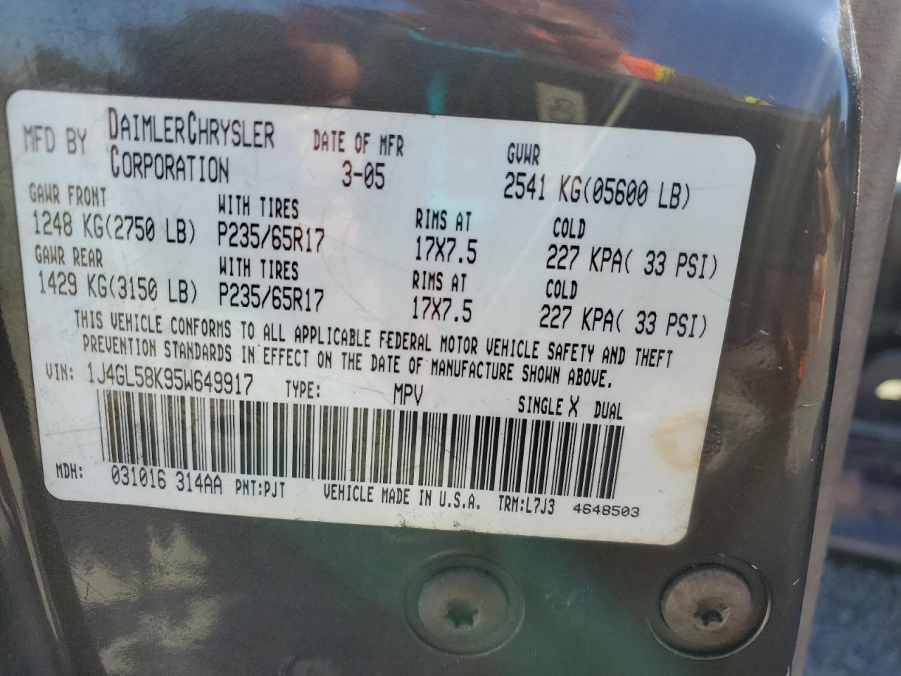 2005 JEEP Liberty