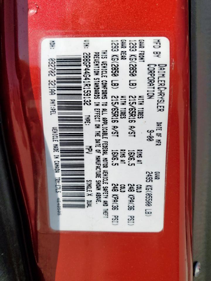 2001 DODGE GRAND CARAVAN