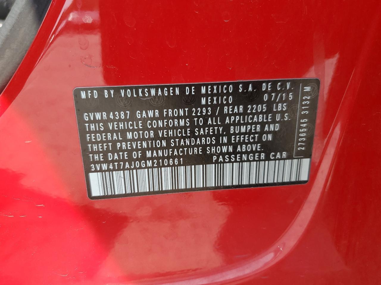2016 VOLKSWAGEN JETTA