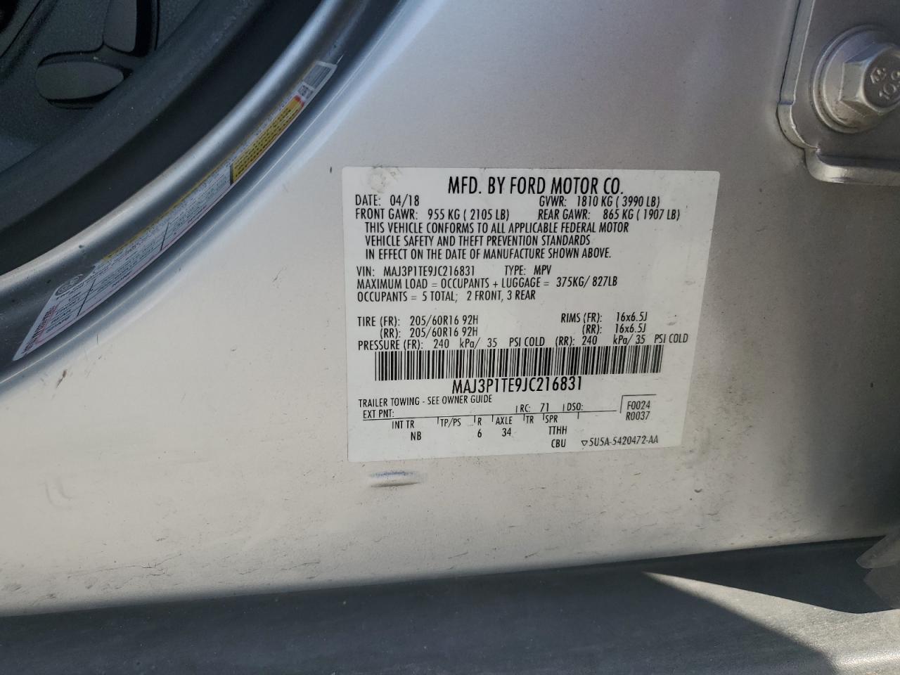 2018 FORD EcoSport