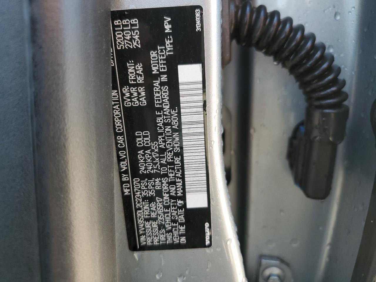 2012 VOLVO XC60