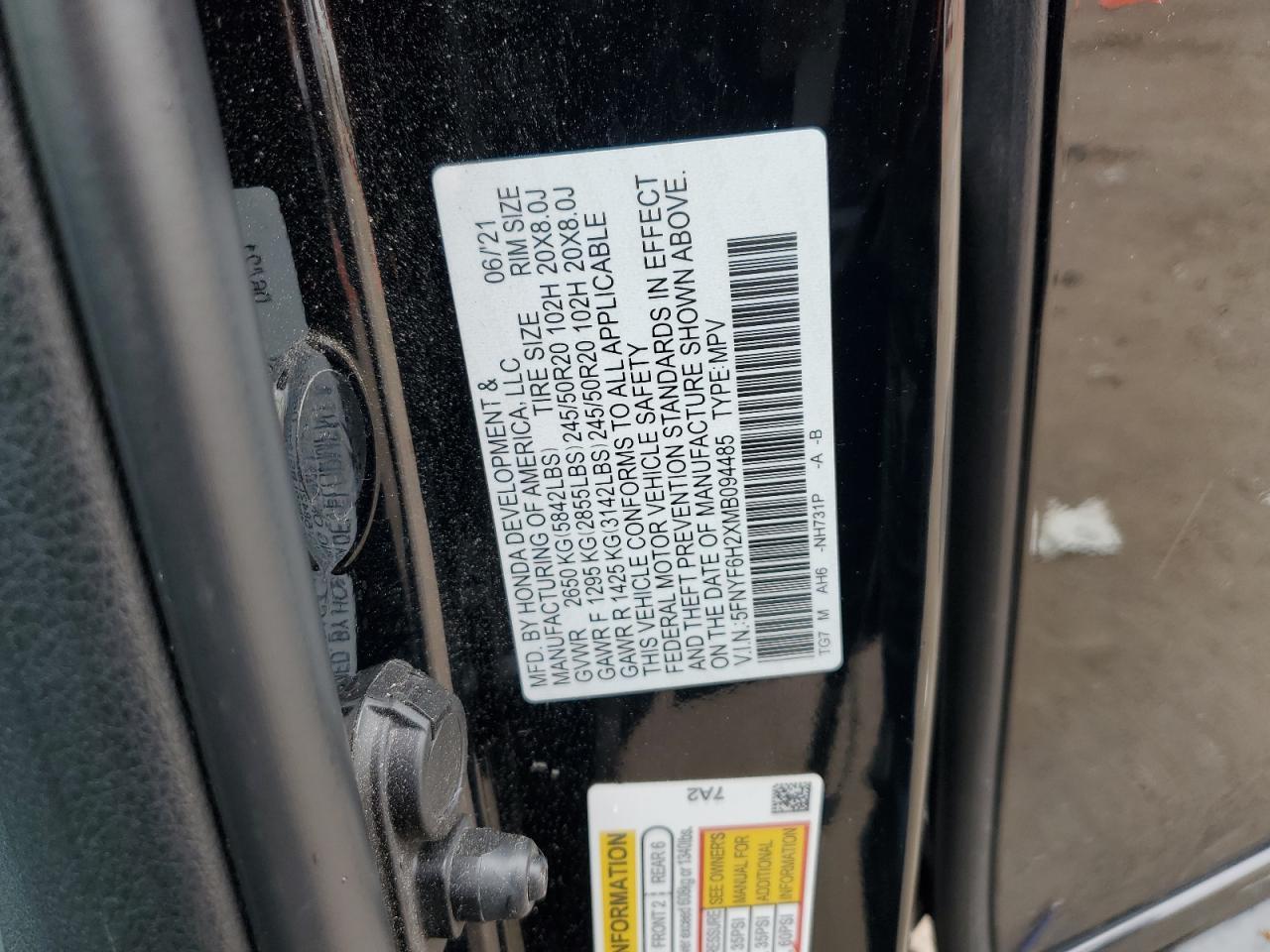 2021 HONDA PILOT