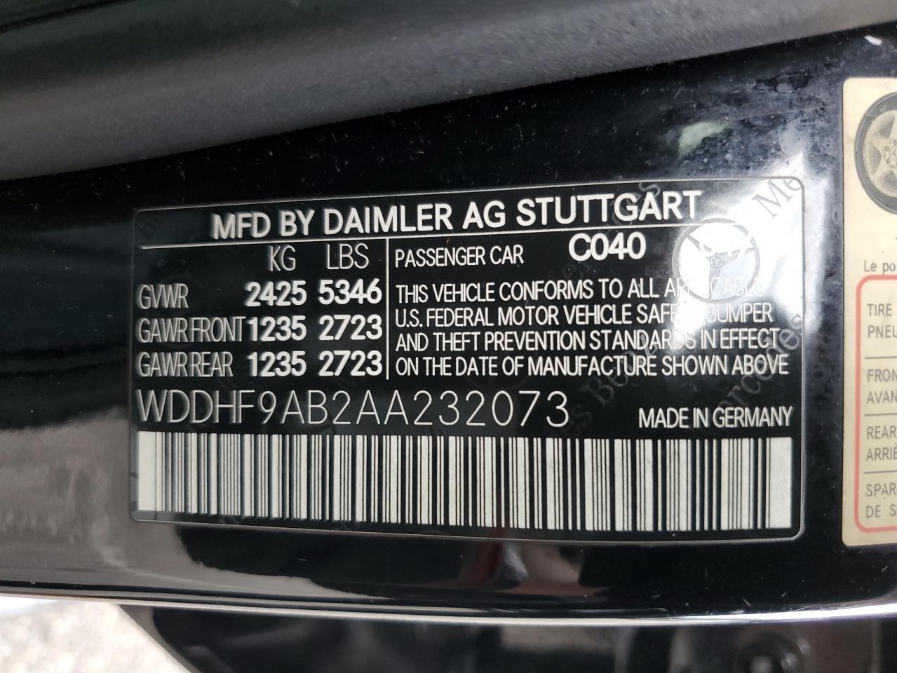 2010 MERCEDES-BENZ E-Class
