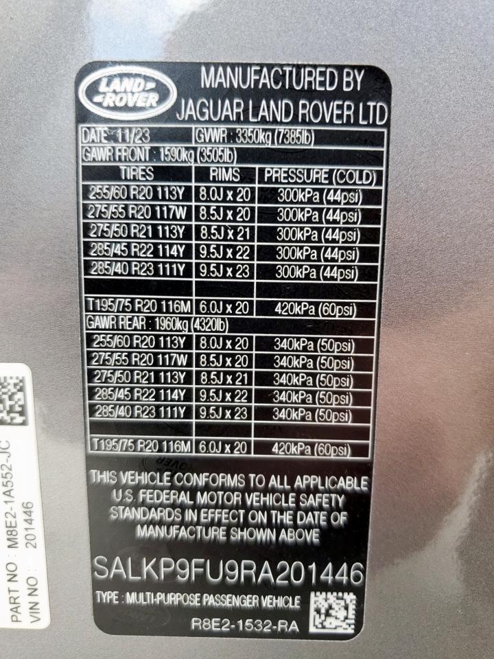 2024 LAND ROVER RANGE ROVER