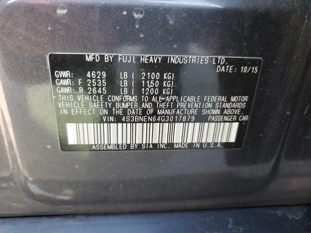 2016 SUBARU Legacy