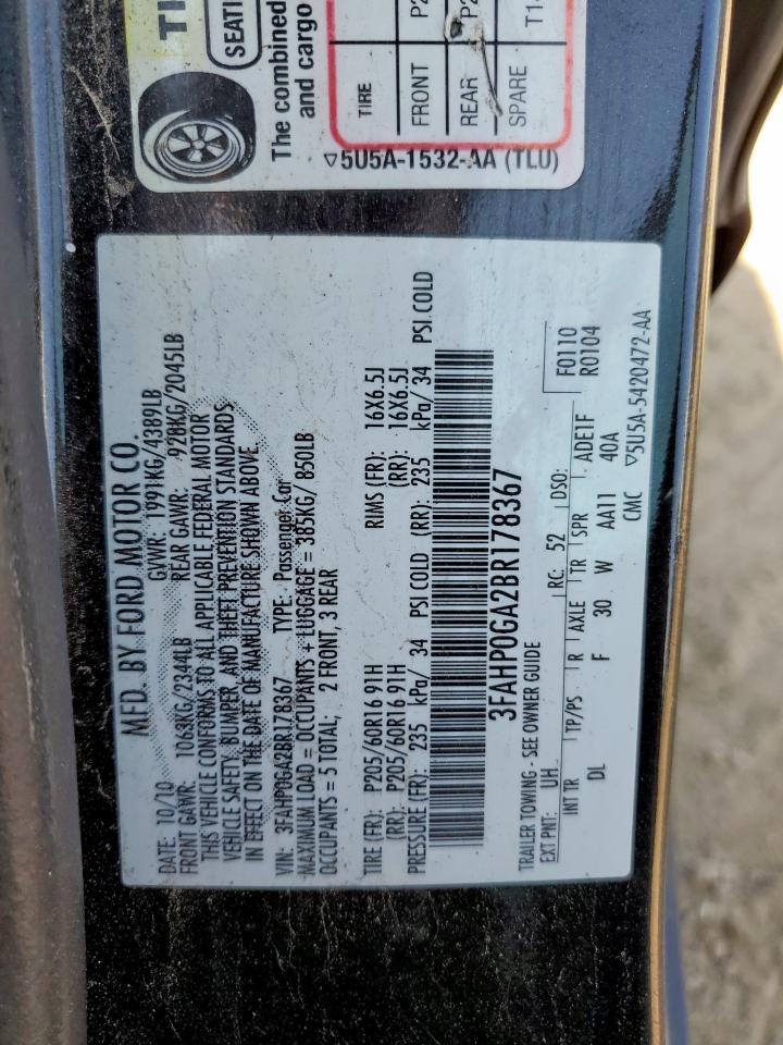 2011 FORD FUSION