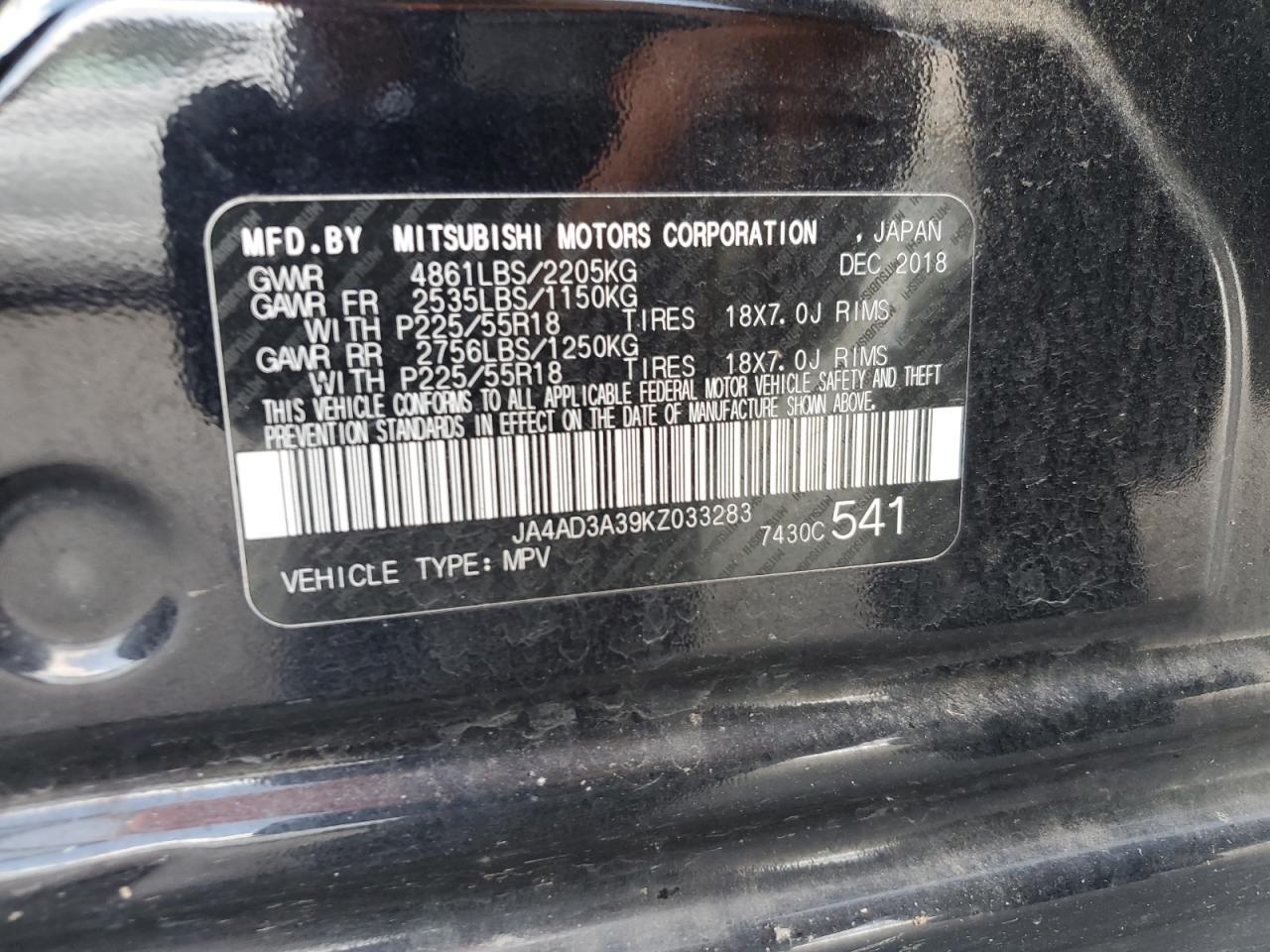 2019 MITSUBISHI outlander