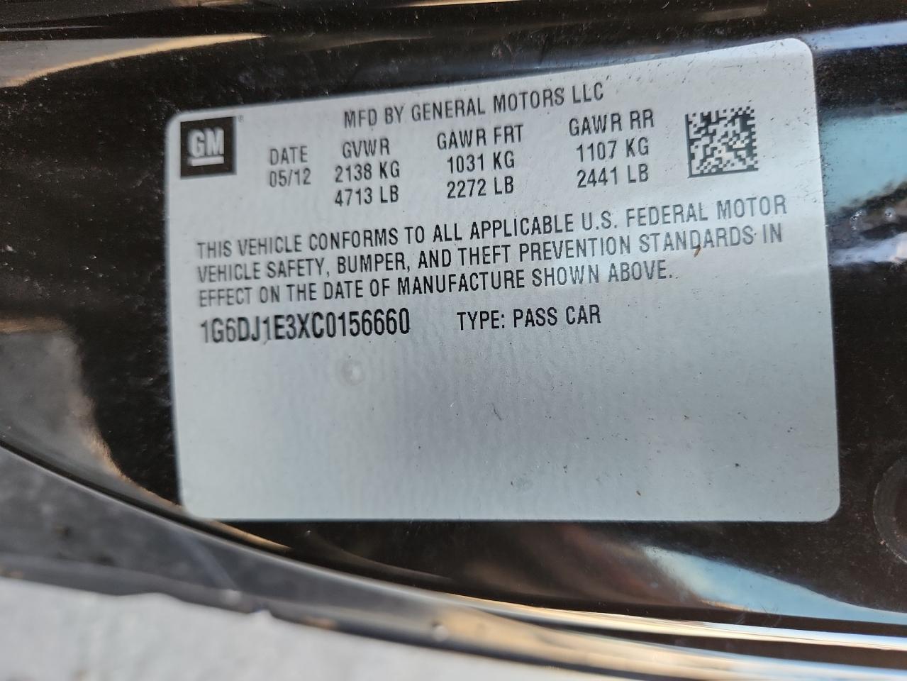 2012 CADILLAC CTS